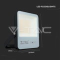 LED reflektor V-TAC, 100W studená biela, čierny