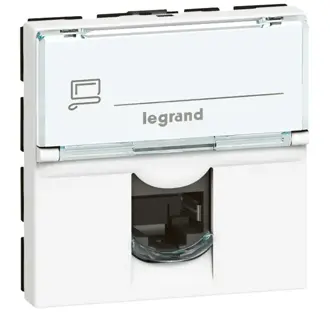Zásuvka LEGRAND MOSAIC FTP 1xRJ45, KAT 5E biela