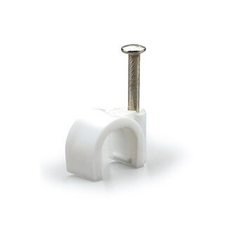 Príchytka SCAME natĺkacia 8mm biela