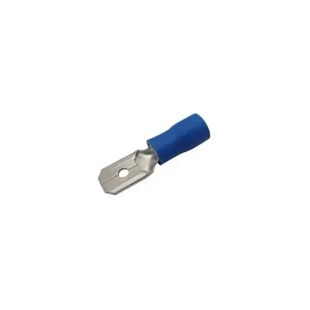 Konektor faston M 6,3mm modrý vodič1,5-2,5mm