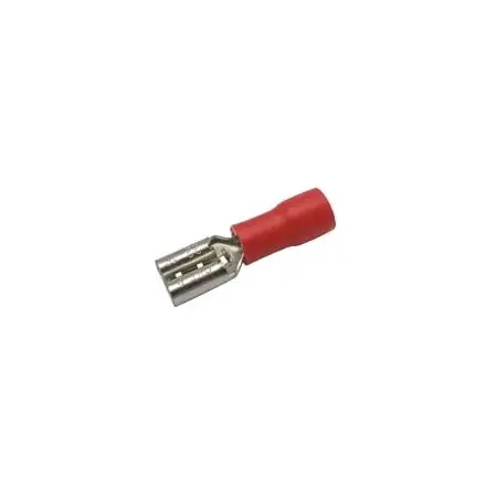 Konektor faston F 4,8mm červený vodič 0,5-1,5mm