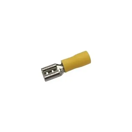 Konektor faston F 6,3mm žltý vodič 4,0-6,0mm