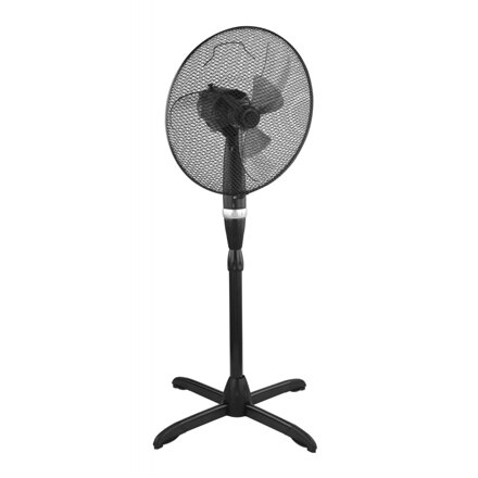 Ventilátor 230V byt čierny kov 55W kábel 2m v1,35m