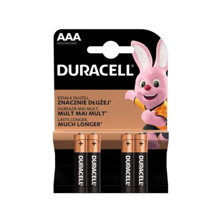 Batéria DURACELL alk  AAA 1,5V LR03 4/1ks