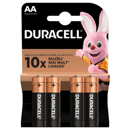 Batéria DURACELL alk  AA 1,5V LR6 4/1ks