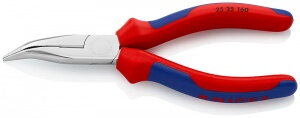 Kliešte polguľaté s čepelami, zahnuté 160mm