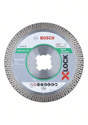 Rezný kotúč BOSCH X-Lock Diamant HardCeramic 125