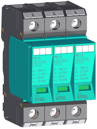 Zvodič prepätia KIWA B+C+D 12,5kA, 3P