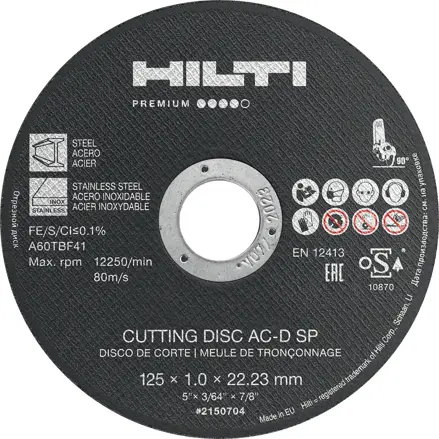 Rezný kotúč HILTI AC-D SP 125x1.0 (MP100)