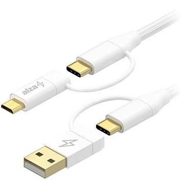 Dátový kábel 4in1, USB, 1M MULTICORE APW-CBM401W