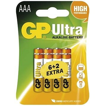 GP alk. batéria ULTRA AAA 1,5V LR03 6(+2)/1ks