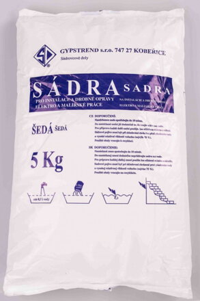 Sádra 5kg šedá