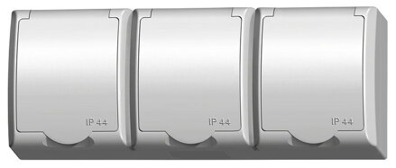 3-zásuvka OSPEL FALA IP44 biela