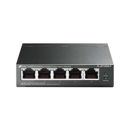 CCTV switch 5x 10/100 Mb/s 4x PoE IEEE802.3af/at
