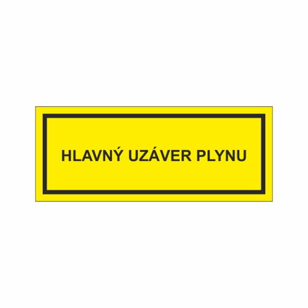 Nálepka Hlavný uzáver plynu