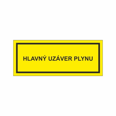 Nálepka Hlavný uzáver plynu