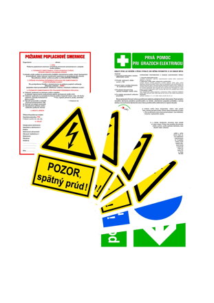 Tabuľky do trafostanice, sada NN - 8ks