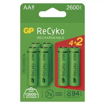 GP nabíjacia batéria ReCyko 2700 AA 6/1ks