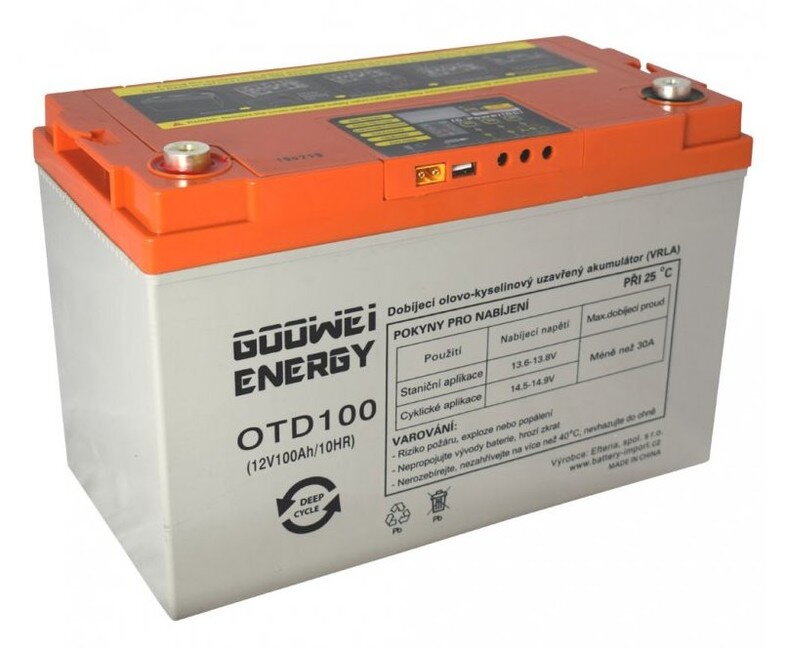 DEEP CYCLE (GEL) Batéria GOOWEI ENERGY OTD100, 12V DEEP CYCLE (GEL) Batéria GOOWEI ENERGY OTD100, 12V