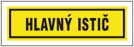Nálepka Hlavný istič