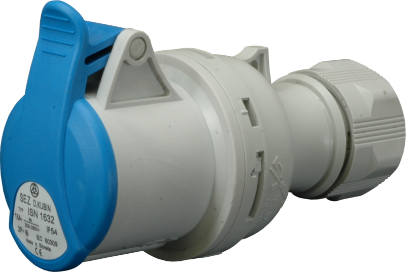 Zásuvka spojovacia IP54, ISN3232,32A, 3P, 230V Zásuvka spojovacia IP54, ISN3232,32A, 3P, 230V