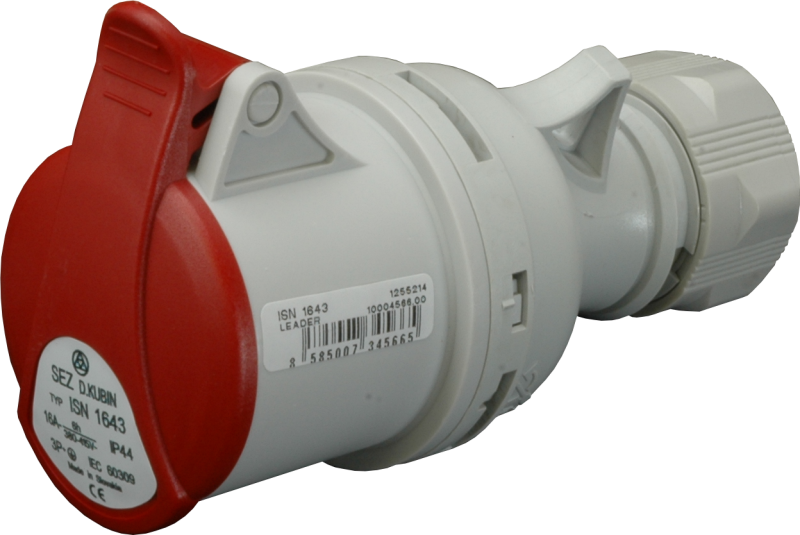 Zásuvka spojovacia, IP44, ISN3253, 32A, 5P, 400V Zásuvka spojovacia, IP44, ISN3253, 32A, 5P, 400V