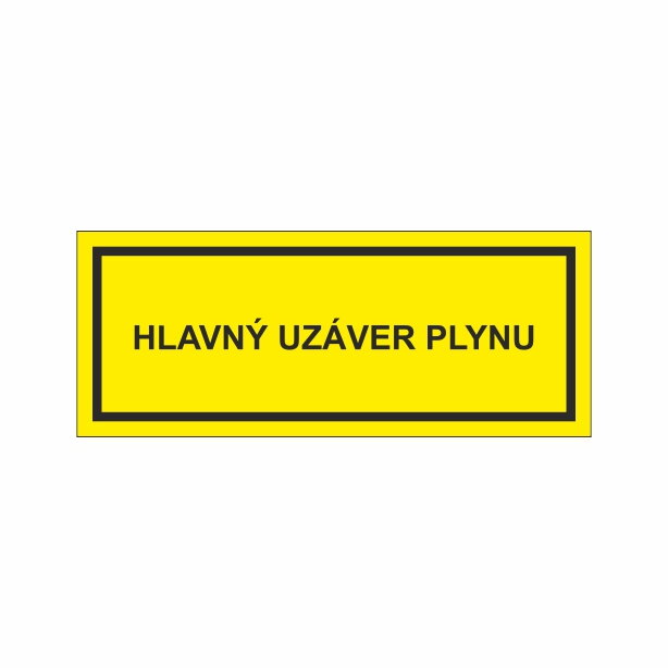 Nálepka Hlavný uzáver plynu