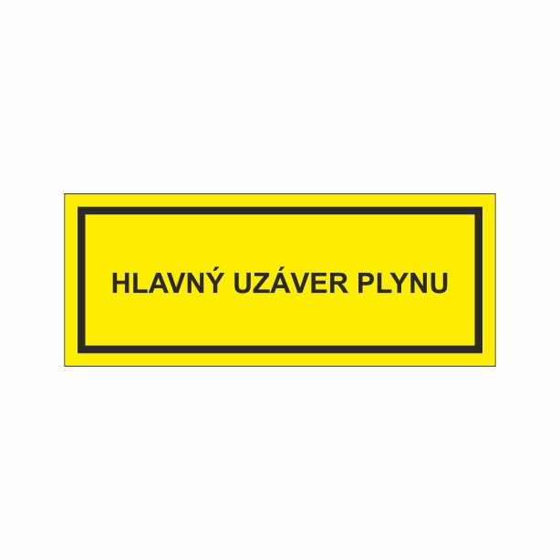 Nálepka Hlavný uzáver plynu