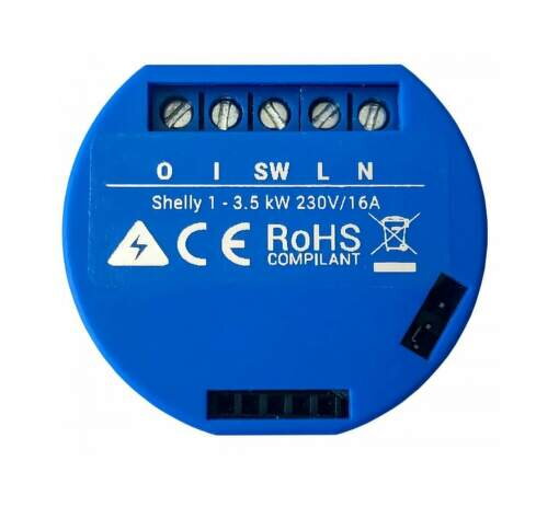 WiFi spínač Shelly 1, spínací modul 1x16A WiFi spínač Shelly 1, spínací modul 1x16A
