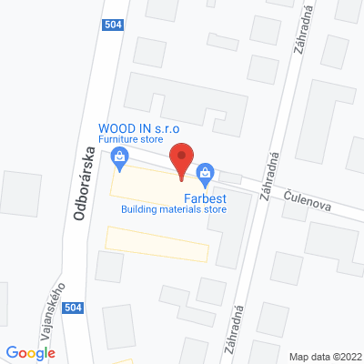 Google map: Nové Mesto nad Váhom, Odborárska 18